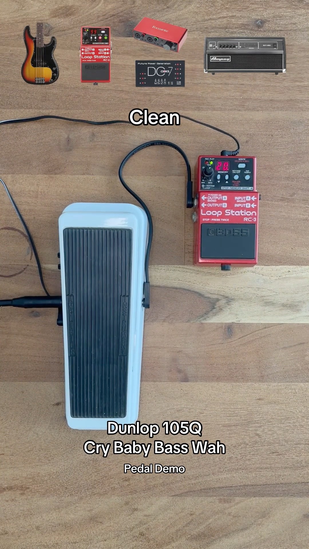 Pedal Demo: Dunlop 105Q Cry Baby Bass Wah 🤓 @j‪@jimdunlopusa