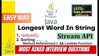 Find the Longest Word in a Sentence / String Using Reduce Method & Sorting