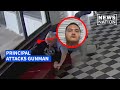 Watch: Principal tackles school shooter