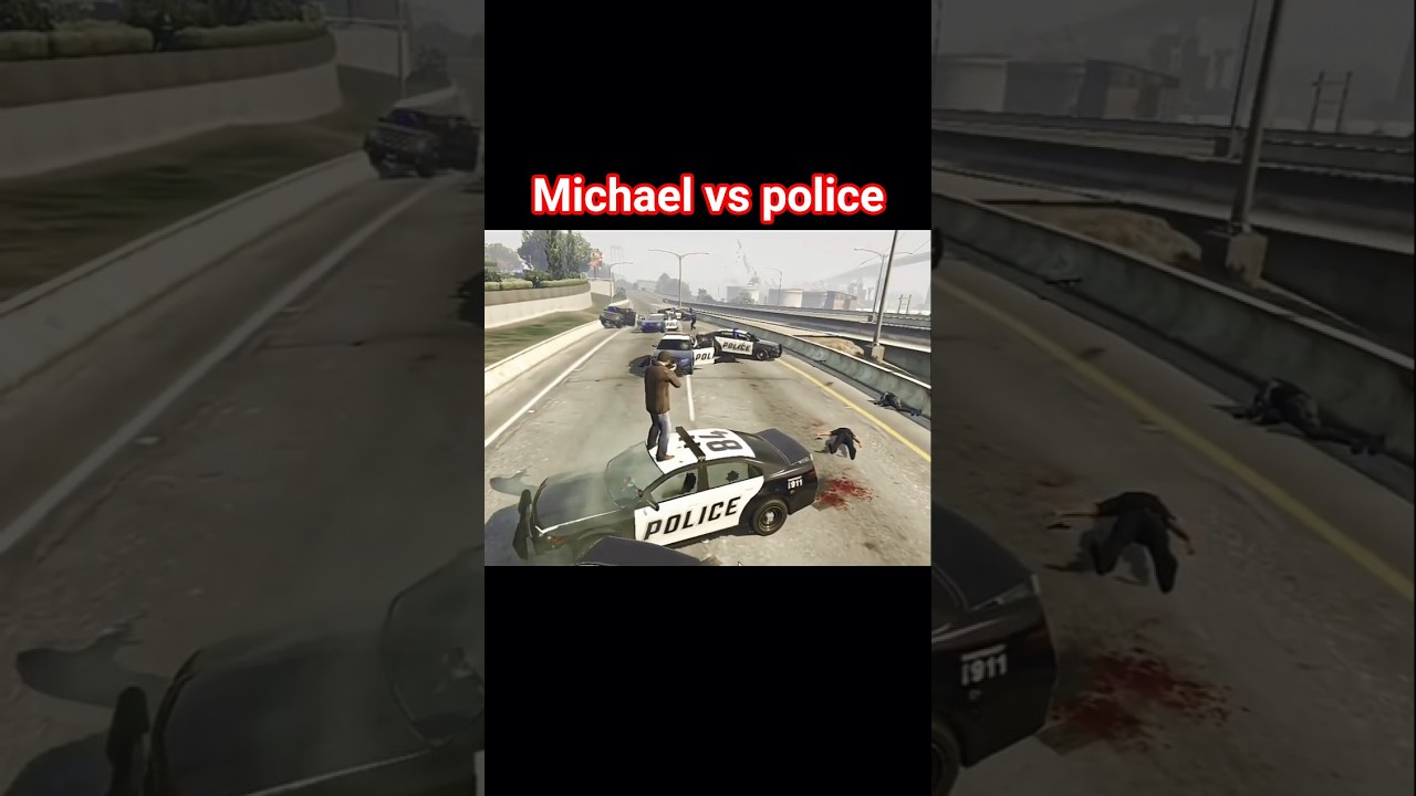Michael vs Police, Rangers & Army 🔥 GTA 5 Extreme Action Short