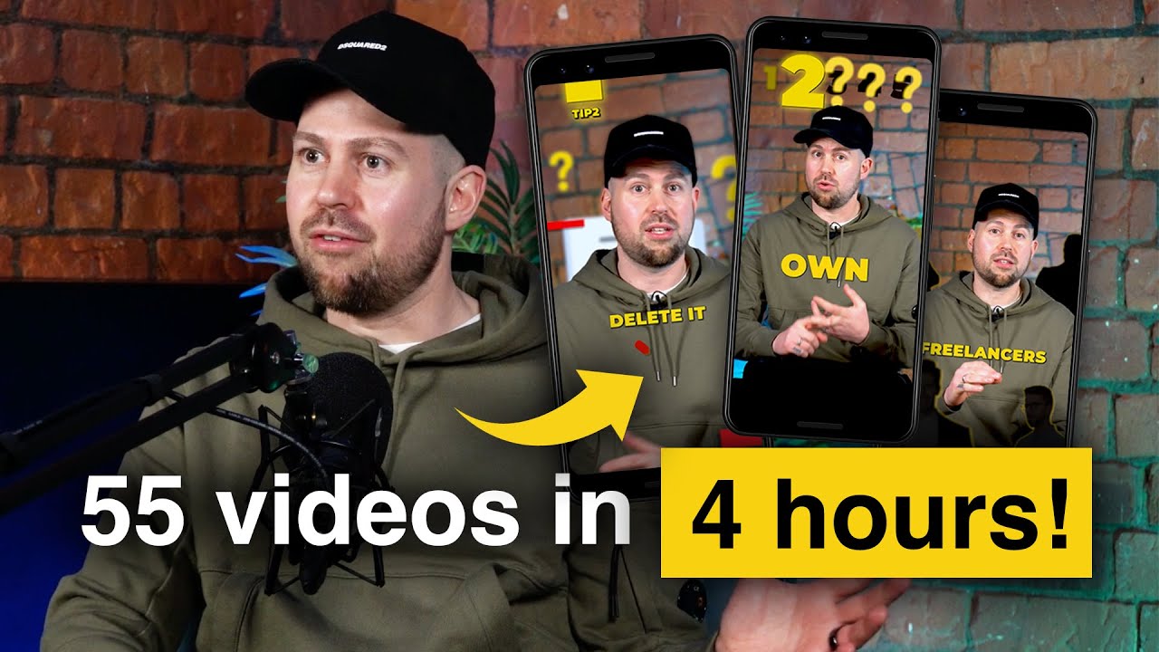 How to create 55 pieces of video content in 4 hours