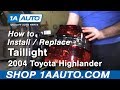 How to Replace Tail Light 2000-07 Highlander