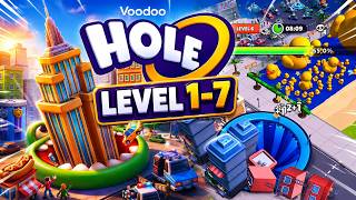 HOLE.IO GAMEPLAY WALKTROUGH LEVEL 1-7 SWALLOW EVERYTHING & DOMINATE THE CITY screenshot 3