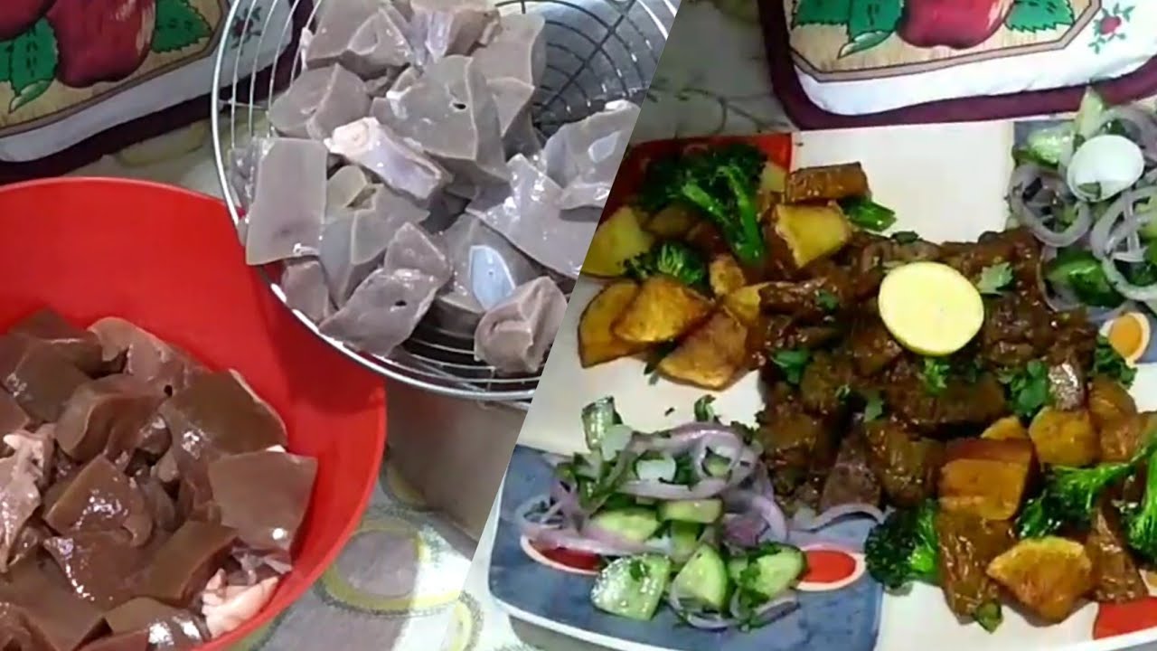 Liver fry recipe with turkish served fry kaleji how cleaning n get rid smell of liver YouTube