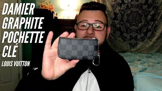 REVIEW  LOUIS VUITTON POCHETTE CLE KEY POUCH DAMIER GRAPHITE