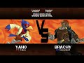 Yan0 vs brachy  winners quarterfinal singles bracket  smash caenpus melee  falco vs ganondorf