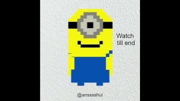 Minion pixel art Timelapse || procreate #shorts