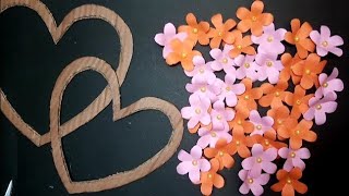 Heart Shaped Wall Decor DIY Craft/ Creative Use of Colour Paper/Heart Making/Home Decoration