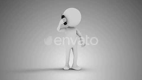 3D Man Calling 1 Loop with Alpha | Motion Graphics - Envato elements