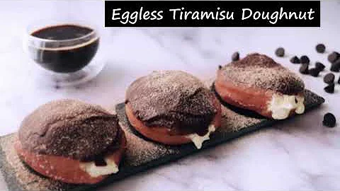Eggless Tiramisu Doughnut Recipe | Tiramisu Doughnut Recipe | Eggless Doughnut Recipe
