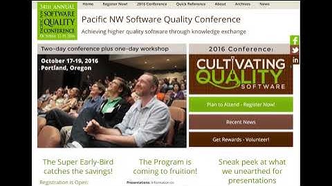 Announcement of PNSQC 2020 Theme  ("2020 Vision")