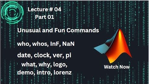 Unusual and Fun Commands Part 01