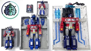 Transformers Optimus Prime with trailer G1 Dr Wu Earthrise Hasbroトランスフォーマー 變形金剛 robots to vehicles