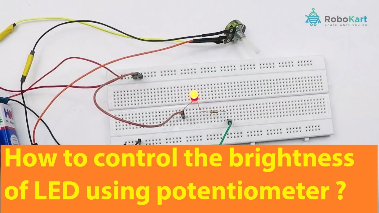 Drama Imponerende Regnbue How to control the brightness of LED using potentiometer - YouTube