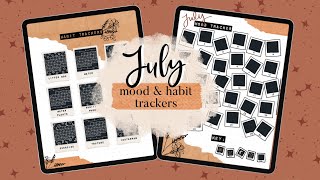 DIGITAL PLANNING || July Mood & Habit Tracker Set Up || Procreate