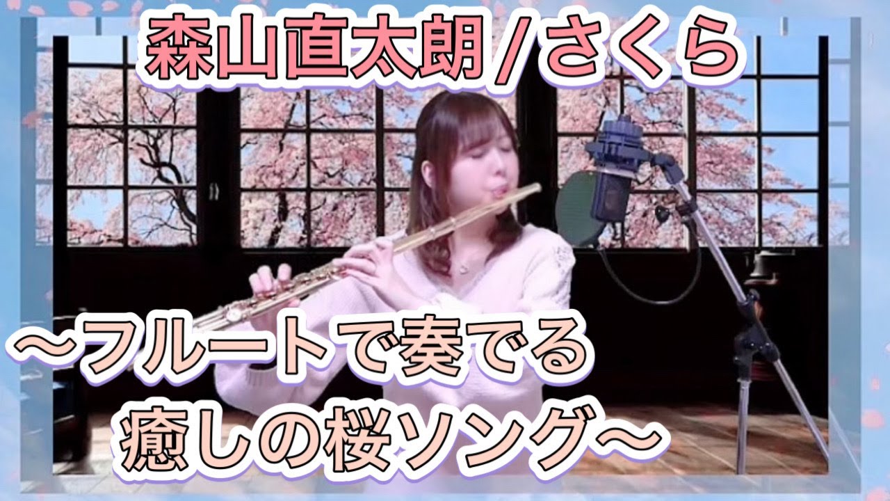森山直太郎 さくら フルートで奏でる癒しの桜ソング 曲解説付き フルート ピアノ Youtube