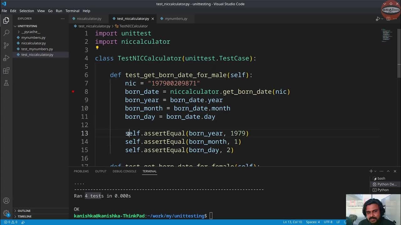 Lab 06 : Unit testing in Python - YouTube