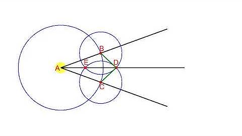 Construction 1 - Bisector of a given angle, using only a compass and straight edge