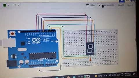 Curso de Arduino-Tarea 1 Display de 7 segmentos Cátodo Común