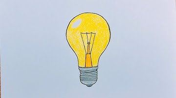 How To Draw A Bulb Step By Step | Bulb Drawing Easy | Light Bulb