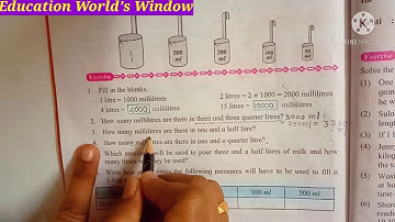 Exercise-Volume and Capacity, Measurement,Std.4 Mathematics