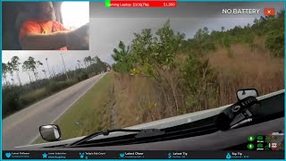 Truck driver rolls semi while streaming