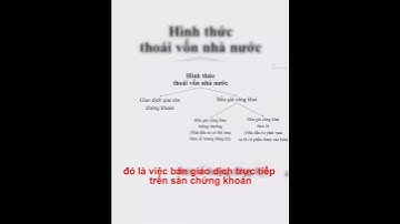 Các hình thức thoái vốn nhà nước #shorts #thefinancier