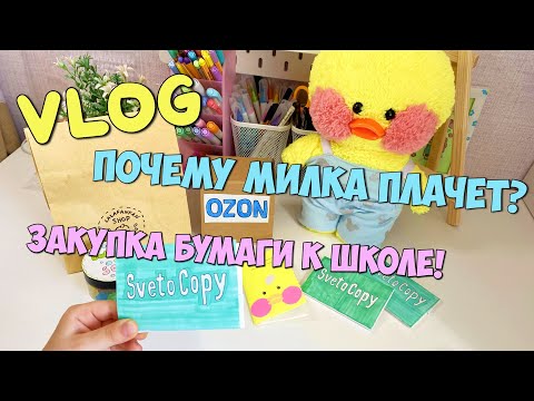Закупка канцелярии в 1 класс для уточки Лалафанфан! Мой День с уточкой Милкой - Почему она плачет?!?