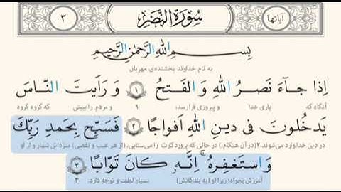 سوره النصر با ترجمه فارسی