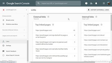 What is Links in Google Search Console | Internal and External Links