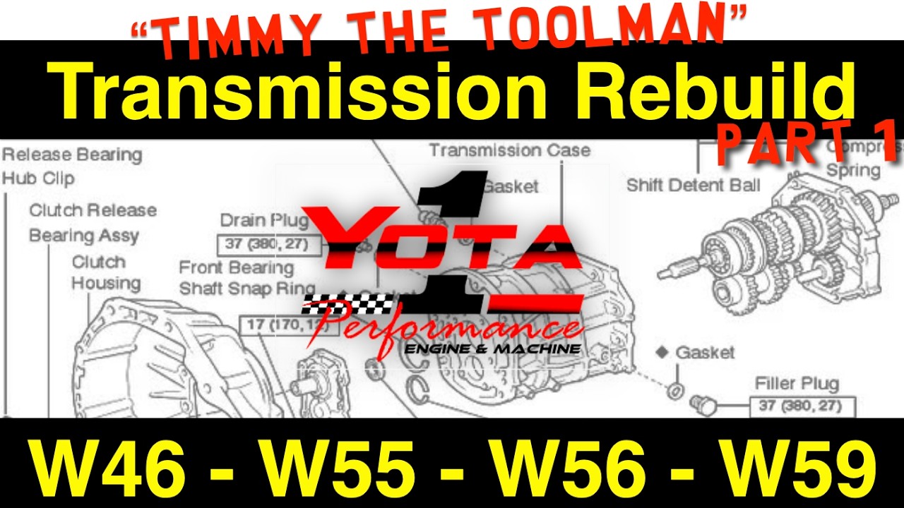 W55 TOYOTA W46, W55, W56, W59 Transmission Rebuild - Part 1 (Teardown ...