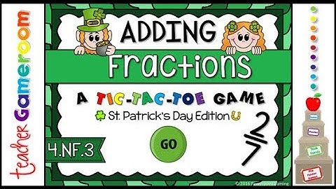 Adding Fractions Tic-Tac-Toe  PowerpointGame