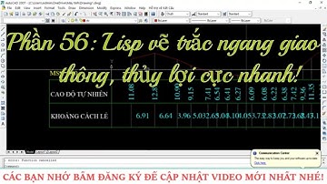 Phần 56: LISP VẼ CAO ĐỘ VÀ KHOẢNG CÁCH LẺ TRÊN MẶT CẮT NGANG BẤT KỲ   |AUTOLISP AUTOCAD|