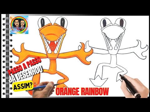 Rainbow friends orange para colorear e imprimir