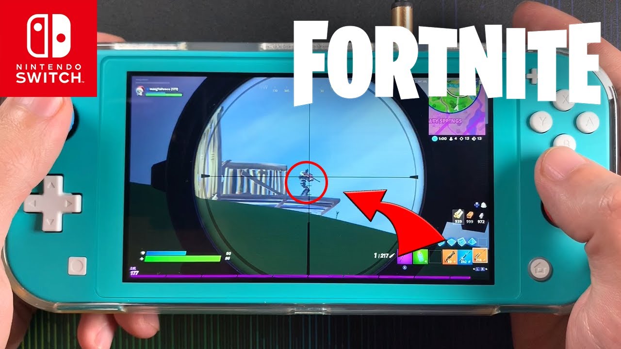 Fortnite On The Nintendo Switch Lite 36 Youtube