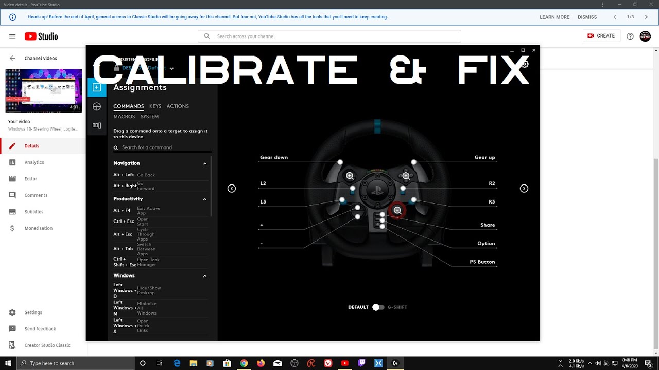 kan ikke se Kakadu Slik Windows 10- Steering Wheel, Logitech G29 Calibration & Centering Issue Fix  - YouTube