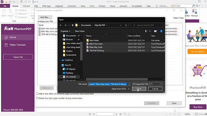 Hướng dẫn ghép file trên foxit reader