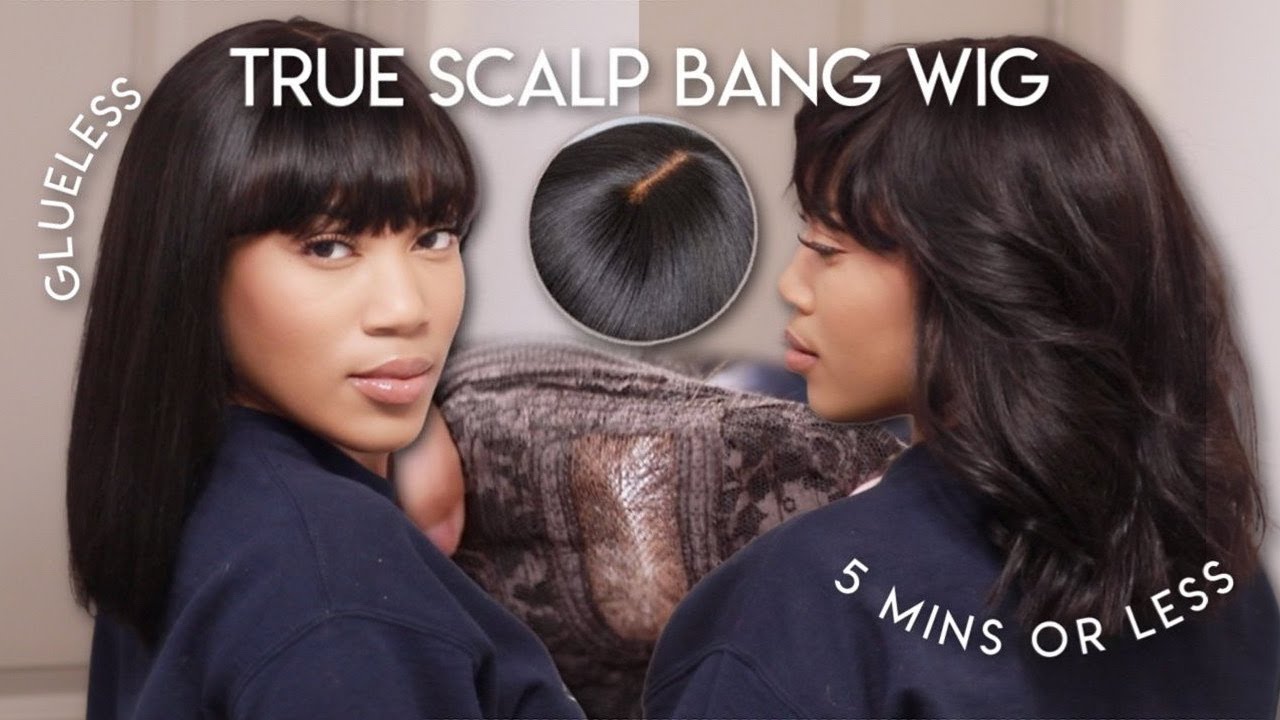 QUICK AND EASY STRAIGHT TRUE SCALP BOB WIG FT. HAIR YouTube