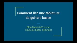 Video thumbnail of "Comment lire facilement une tablature à la guitare basse ✅Cours de basse ! Regarde ça Now !"