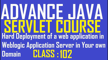102 Hard Deployment of web application in Weblogic Application Server | Adv Java Servlet Tutorial