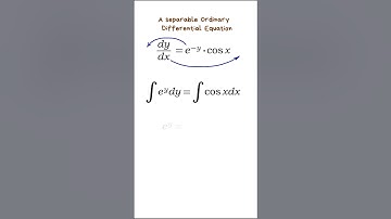 Separable ordinary differential equation: the easiest one