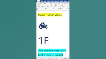 Magic Tricks | Bike & Car Racer Symbol in MS WORD #shorts #magictrickshorts #mswordtricks #computer