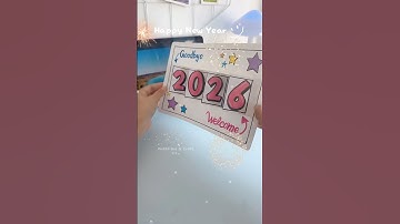 Welcome 2026-New Year’s Paper Craft 🎉✨#shorts #art #diy #muktaartandcraft #youtubeshorts