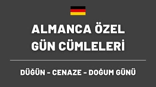 ÖZEL GÜNLERDE KULLANILABİLECEK ALMANCA KALIPLAR | Günlük Konuşma 🇩🇪