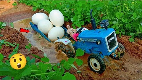 Diy tractor stuck in mud with Egg mini science project #part11l fasa hua tractor।