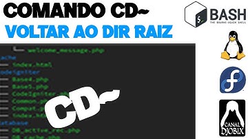 Como utilizar o CD ~ para voltar ao diretório raiz - Bash Terminal - Linux Fedora Canal Djobix de TI