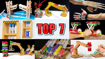 Top 7 inventos hidráulicos con jeringas fáciles de hacer | 7 Easy DIY Hydraulic Syringe Projects