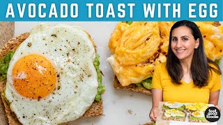 Avocado Toast With Egg | Fried, Scrambled, Boiled \& Poached