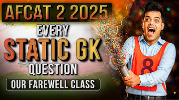 50 Most Repeated Static Questions for AFCAT 2 2025 | Sure Shot GK Questions