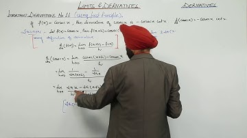 Best Free Topic l ICSE l CLASS 11 l MATH l DIFFERENTIATION l Important derivation l L25